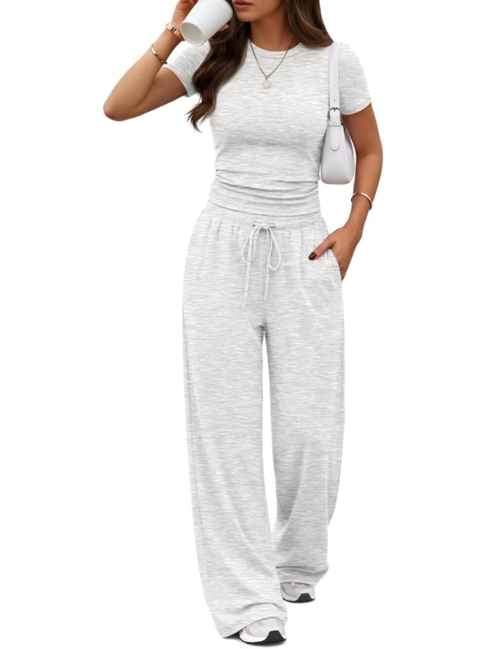 Chic Women's 2 Piece Summer Lounge Set with Pockets | Trendy Matching Outfit